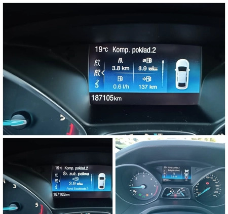 Ford Focus cena 39700 przebieg: 187050, rok produkcji 2016 z Płock małe 781